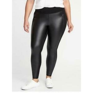 Old Navy Active Pleather Front Leggings